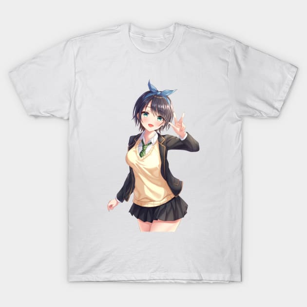 Ruka From Rent A Girlfriend Anime T-Shirt by Hentai-heaven